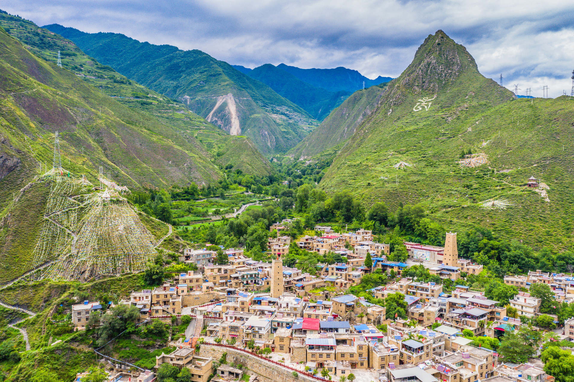 藏族文化特色藏寨封面图